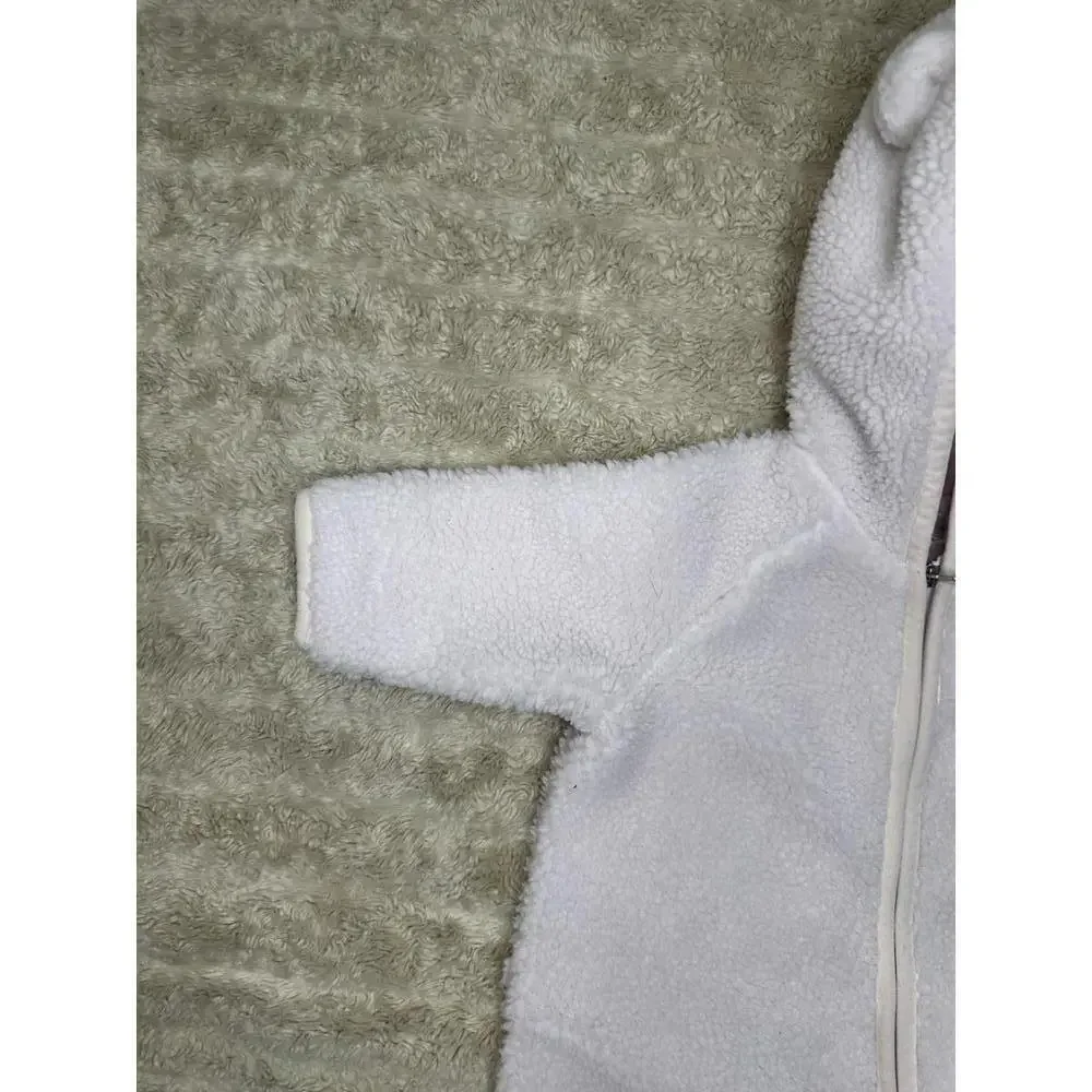 Ralph Lauren pink Bear-Ear hooded Teddy fleece bunting suit/one-piece Size 6M